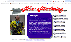 Thumbnail of Alex Archery Website